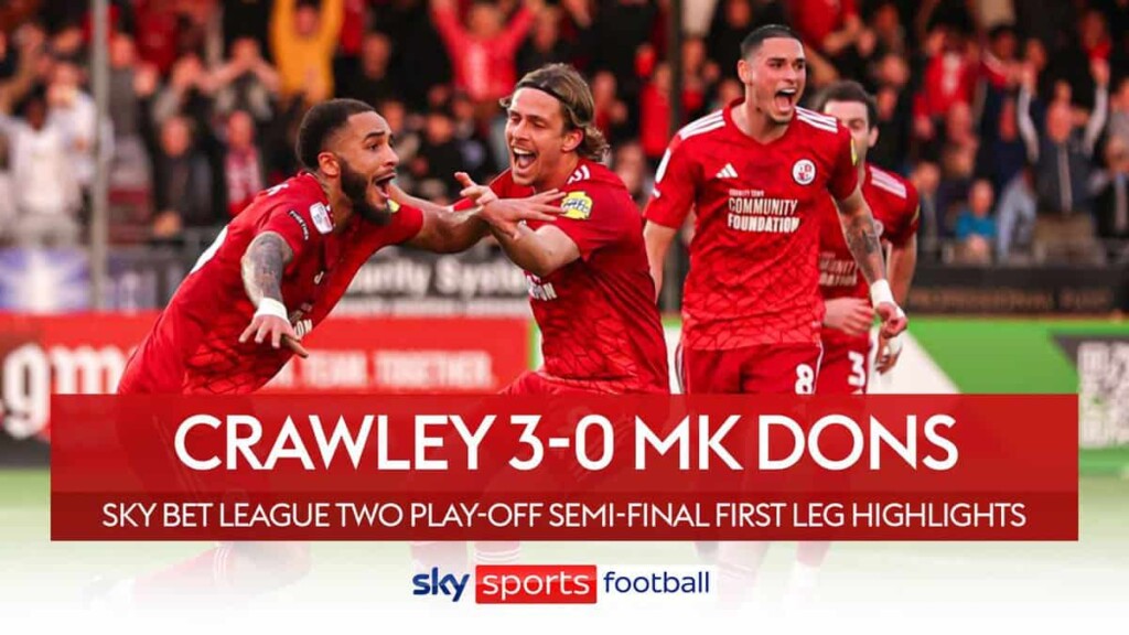 Crawley Town 3-0 Milton Keynes Dons | League Two play-off | Soccer News | Sky Sports activities