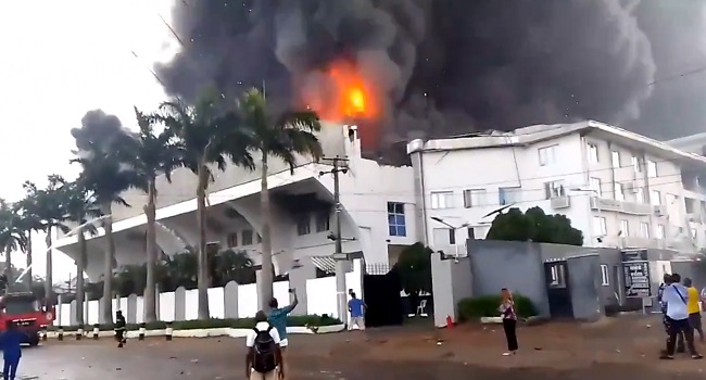 Fire guts Christ Embassy headquarters in Lagos