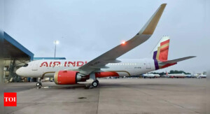 Air India welcomes its first narrow body aircraft with its new livery