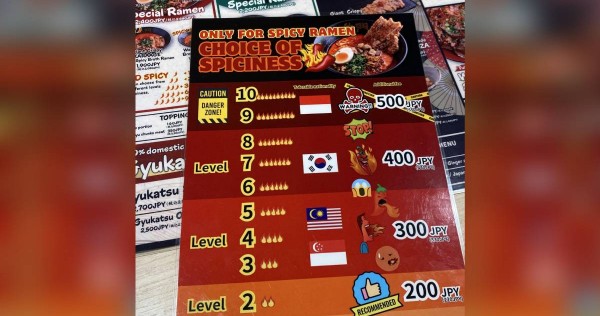 ‘3/4 is fair’: Japanese ramen shop’s spiciness index has netizens discussing Singaporeans’ spice tolerance, Lifestyle News