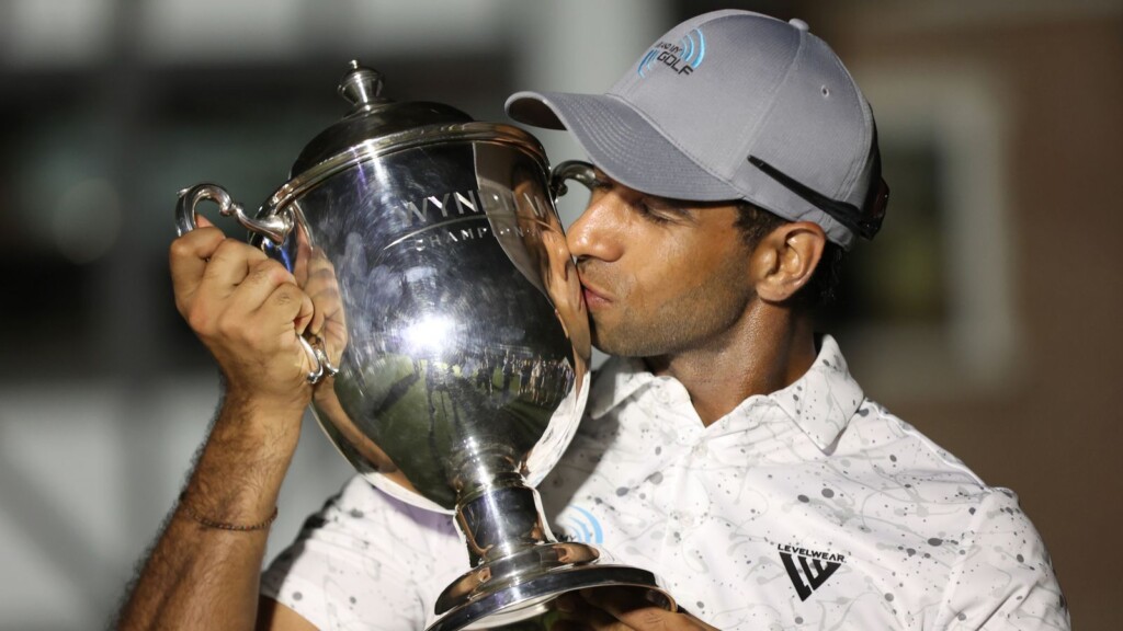 PGA Tour: England’s Aaron Rai wins Wyndham Championship after Max Greyserman crumbles late in final round | Golf News | Sky Sports