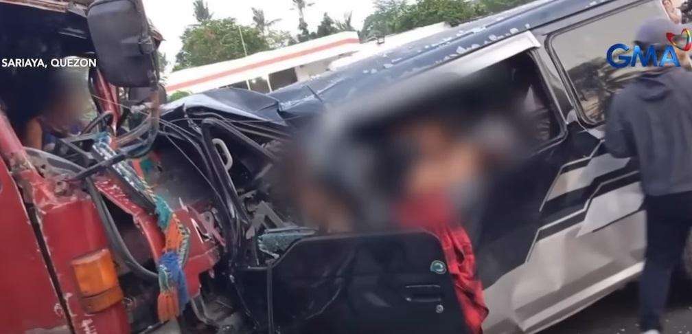 The death toll in the collision between a van and a truck in Sariaya, Quezon, has risen to 8