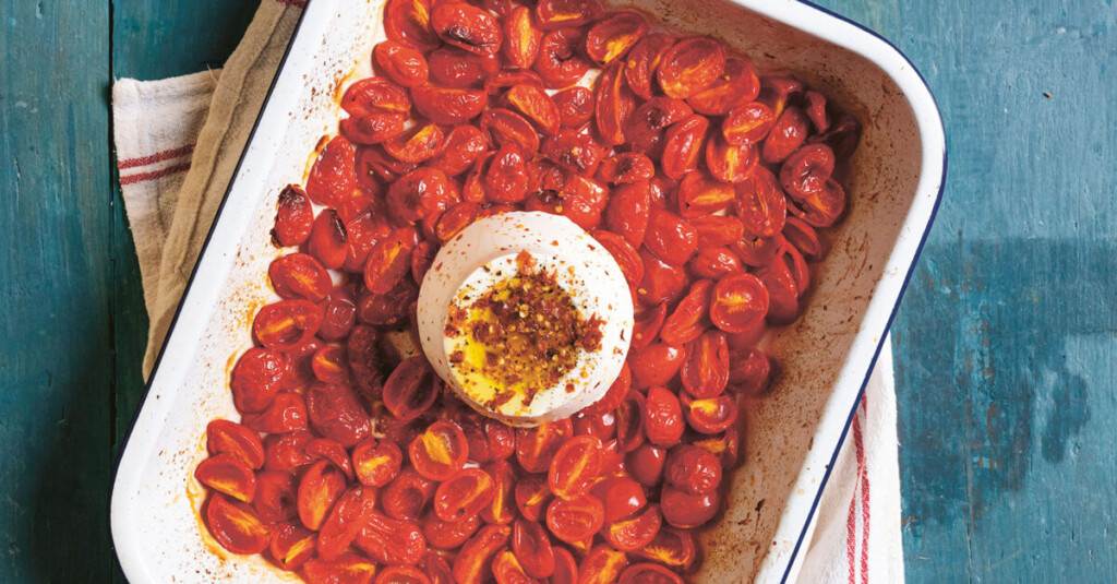 Rigatoni with Fiery Roast Tomatoes and Ricotta