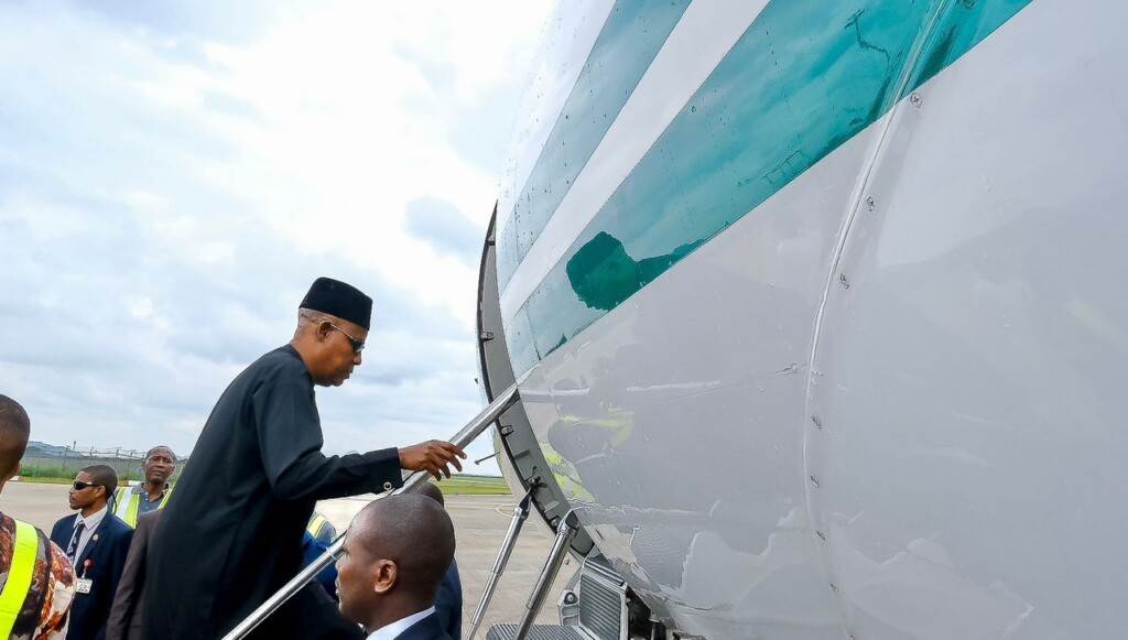 VP Shettima Jets To New York For UNGA79 [PHOTOS]