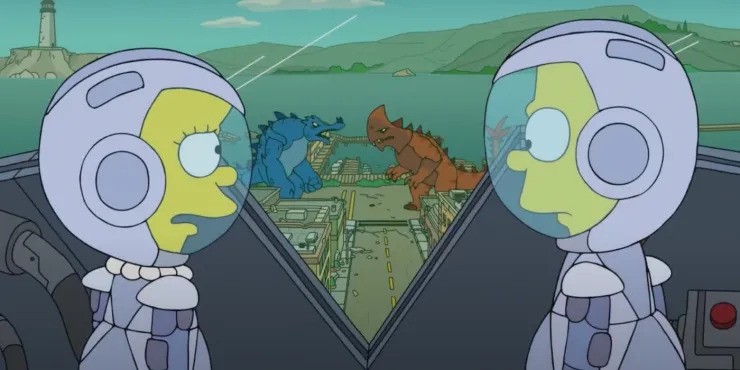 The Simpsons’ Treehouse of Horror Spoofs Divisiveness with Kaiju