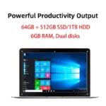 Kf Hcdb6115fc5a74b85b3198d1c7246ab65e 14 Inch Cheap Laptops 6gb Ram Maxi 512gb Ssd 1tb Hdd School Notebook Wifi Bluetooth Windows