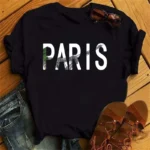 Kf S19503892ee5346718d2ff644361a8659d Orange Crop Top Women Summer Paris Letters Print Y2k T Shirt Ladies Short Sleeved Luxury Tee