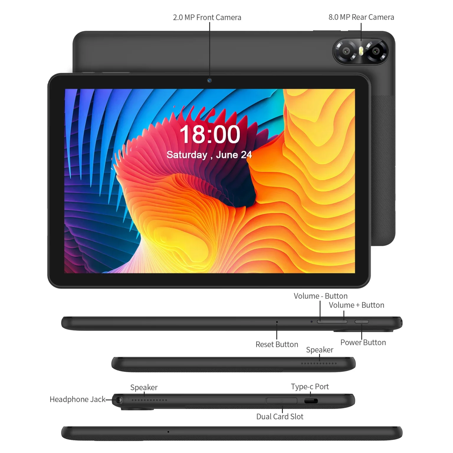 Kf S3064733449954eb080bf6ddd3abda564n Pritom 10 Inch Android 13 Tablet 8 4 4 Gb 64gb 1tb Expand Wifi 6 Dual