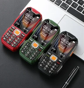 Kf Sca626354455e42cfb19fff19862c1c2ca Push Button Rugged Mobile Phone 2 4 Dual Sim Bluetooth Dual Flashlight Mp3 Fm Big Horn