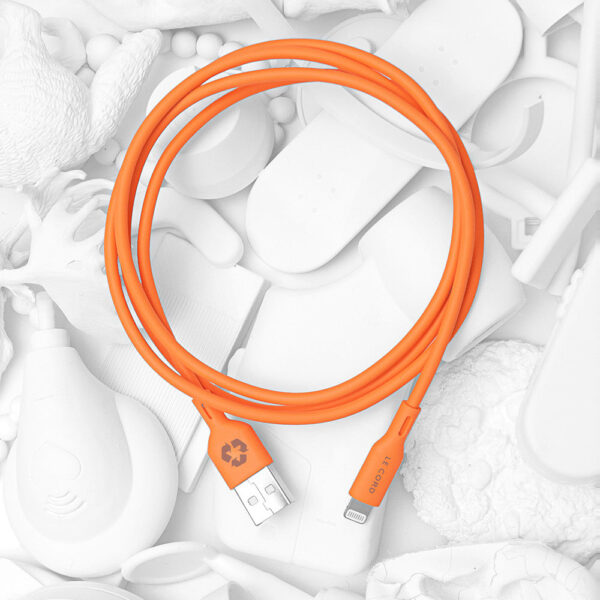 sunset iphone lightning cable · 1.2 meter · made of recycled plastics