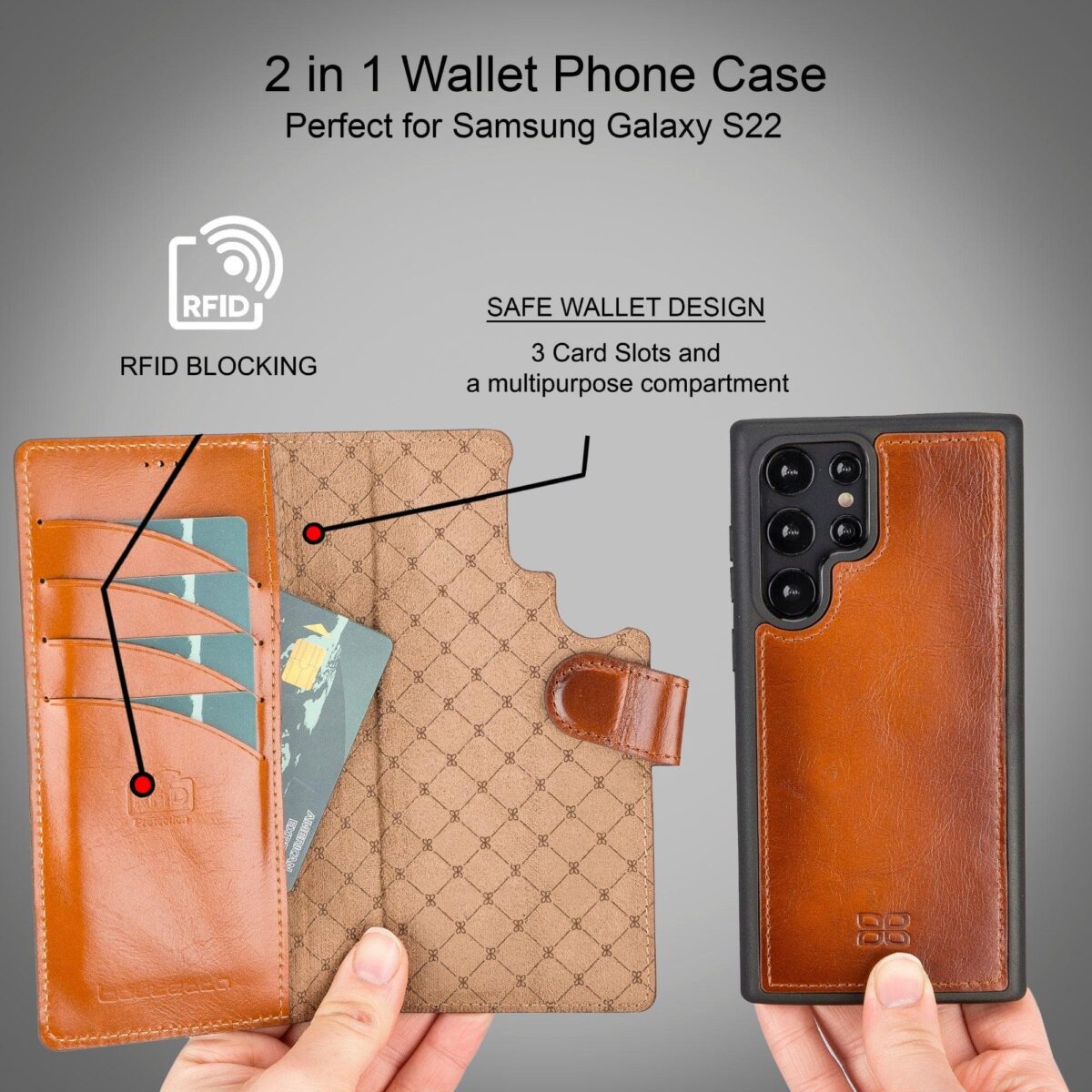 samsung galaxy s22 series leather detachable wallet case mw